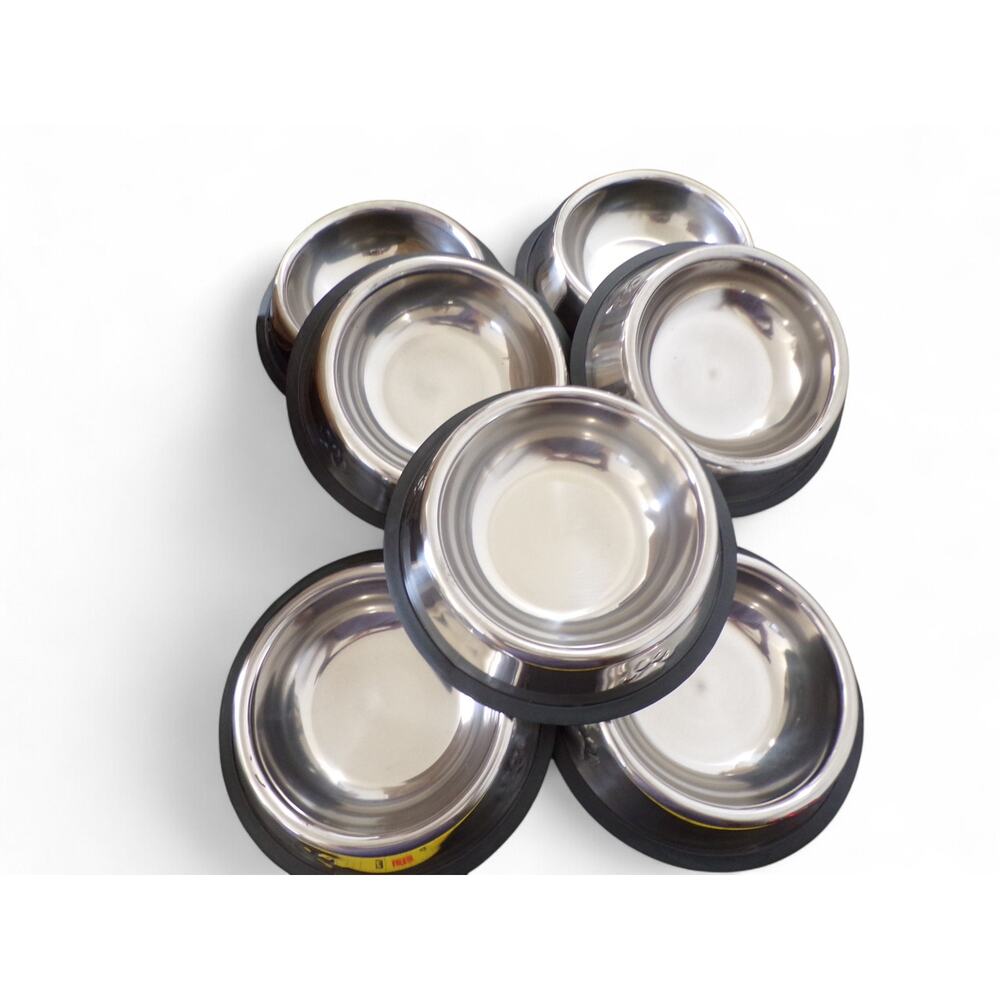 Pardon My Pet Stainless Steel Rubber Pet Bowls Small Dog Cat, 6" Case of 12 - Picture 4 of 4
